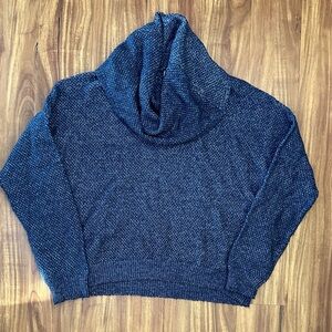 Navy Cowl Neck Sweater